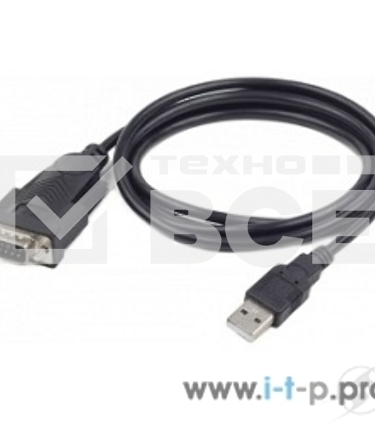 Конвертер USB->SERIAL Cablexpert UAS-DB9M-02 AM/DB9M, 1,5 м, PL2303TA, WinXP-Win8, черный, пакет