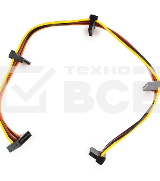 Кабель Cablexpert Кабеля питания SATA, 4x15pin(M)/15pin(F), 40см (CC-SATAMF-03)