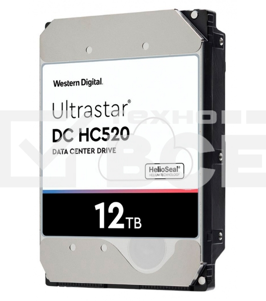 Жесткий диск Western Digital  Original SAS 3.0 12Tb HUH721212AL4204 Ultrastar DC HC520 4KN (7200rpm) 256Mb 3.5