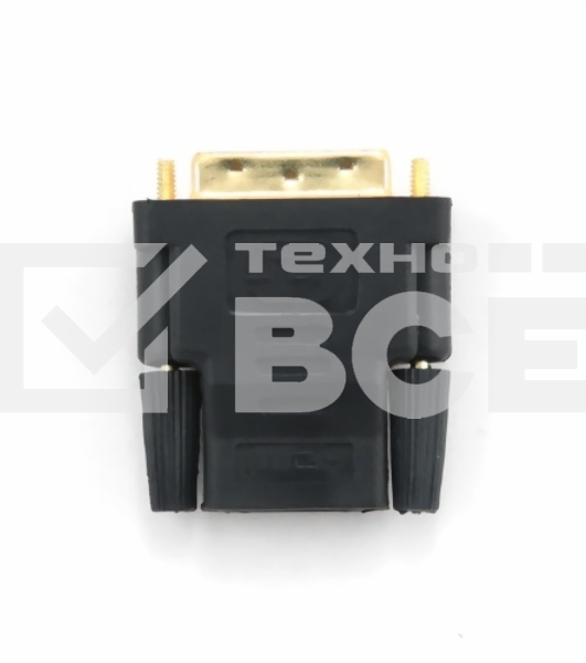 Переходник Cablexpert HDMI-DVI 19F/19M золотые разъемы, пакет, черный (A-HDMI-DVI-2)