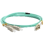 Патч-корд оптический LANMASTER, дуплексный, LC/PC-SC/PC, OM3, LSZH, 2.0 м, фото 1