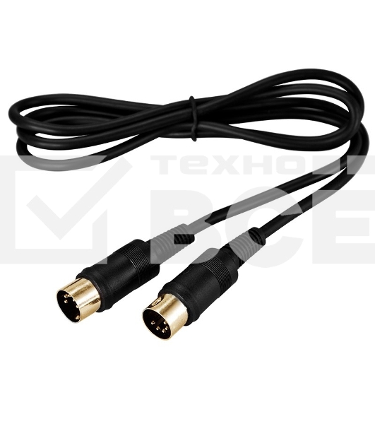Шнур DIN 5 Pin - DIN 5 Pin, длина 1,5 метра (GOLD) Rexant