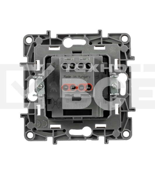 Переключатель промежуточный, винтовые клеммы, Etika, 10AX, 250В~, алюминий Переключатель промежуточный, винтовые клеммы, Etika, 10AX, 250В~, алюминий