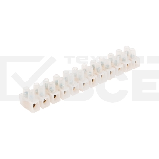 Клеммная колодка винтовая Rexant KВ-25 (10-25 мм²), ток 60 A, полиэтилен белый, индивидуальная упаковка, 1 шт. (ЗВИ)