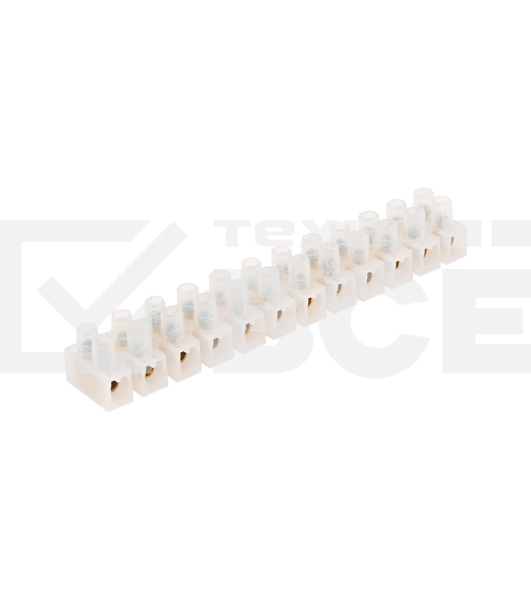 Клеммная колодка винтовая Rexant KВ-25 (10-25 мм²), ток 60 A, полиэтилен белый, индивидуальная упаковка, 1 шт. (ЗВИ)