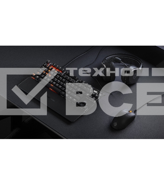 Мышь проводная SteelSeries Prime черный, 18000 dpi, USB, кнопки - 6