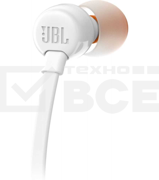 Наушники JBL Tune 110, 3.5 мм, внутриканальные, белый