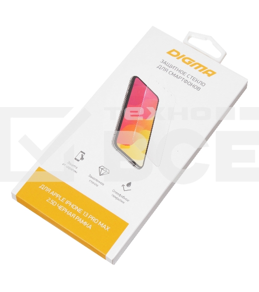 Защитное стекло для экрана Digma DGG2AP13PM для Apple iPhone 13 Pro Max 2.5D 1шт.