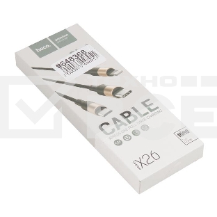 Кабель USB HOCO X26 Xpress 3 в 1 для Lightning, Micro USB, Type-C, 2.0A, длина 1.0м, черный с золотым