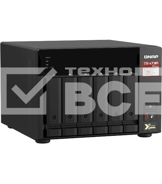 Сетевое хранилище без дисков SMB QNAP TS-673A-8G NAS, 6 trays 3,5