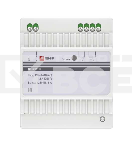 Блок питания 12В DR-60W-12 PROxima EKF dr-60w-12