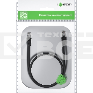 Патч-корд GCR прямой 7.5m UTP кат.6, черный, 24 AWG, ethernet high speed, RJ45, T568B, GCR-52535
