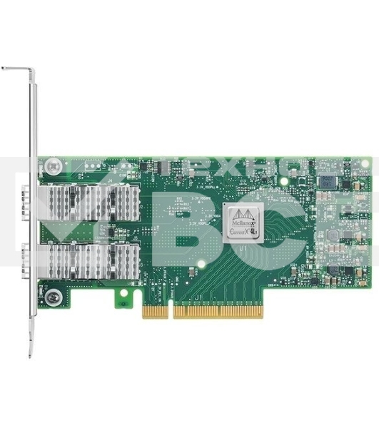 Сетевая карта ConnectX-4 Lx EN network interface card, 25GbE dual-port SFP28, PCIe3.0 x8, tall bracket, SR-IOV, TCP/UDP, MPLS, VxLAN, NVGRE, GENEVE, iSER, NFS RDMA, SMB Direct, ROHS R6