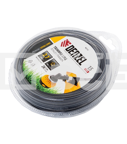 Леска для триммера Denzel двухкомпонентная звезда, 2,7мм х 15м, блистер EXTRA CORD