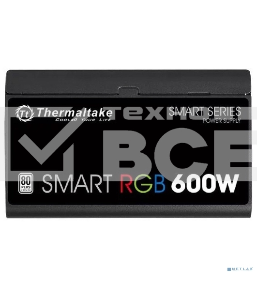 Блок питания Thermaltake Smart RGB (PS-SPR-0600NHSAWE-1), 600Вт 80 PLUS, 120мм, черный