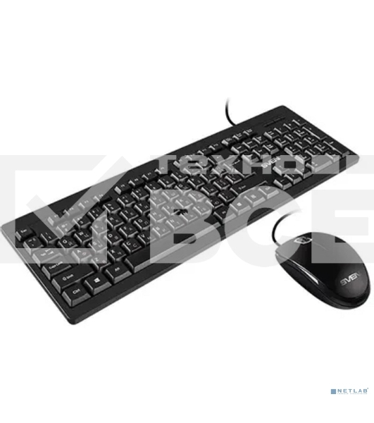 Комплект клавиатура + мышь SVEN KB-S320C клавиатура и мышь черные (USB, 105 кл, 4 кнопки, 1000 dpi)