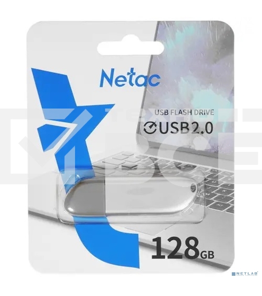 Флеш Диск Netac U352 128Gb <NT03U352N-128G-20PN>, USB2.0, с колпачком, металлическая