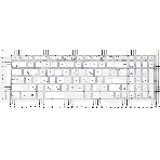 Клавиатура для ноутбука Asus X756 белый без рамки (горизонтальный Enter), фото2