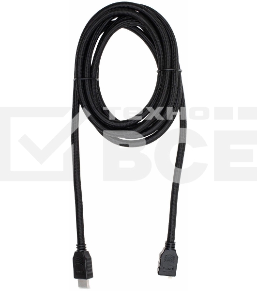 Кабель аудио-видео Cactus CS-HDMI.2-3 HDMI (m)/HDMI (m) 3м. Позолоченные контакты черный