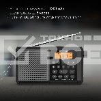 Радиоприемник портативный Hyundai H-PSR115, USB, microSD, черный, фото3