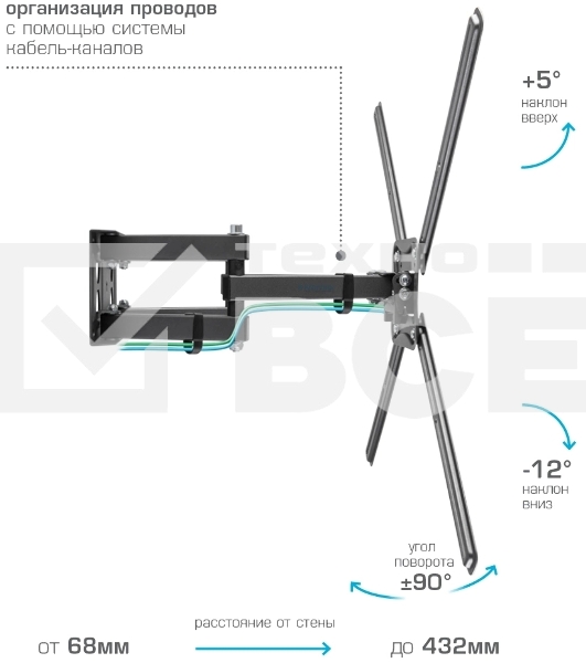 Кронштейн для телевизора Kromax CORBEL-9, 32