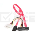 Кабель Combo SATA Cablexpert CC-SATA-C1-N, Molex 4pin(M)+Sata 7pin(M) / Sata 15pin+7pin(F), медн.проводник, пакет, фото3