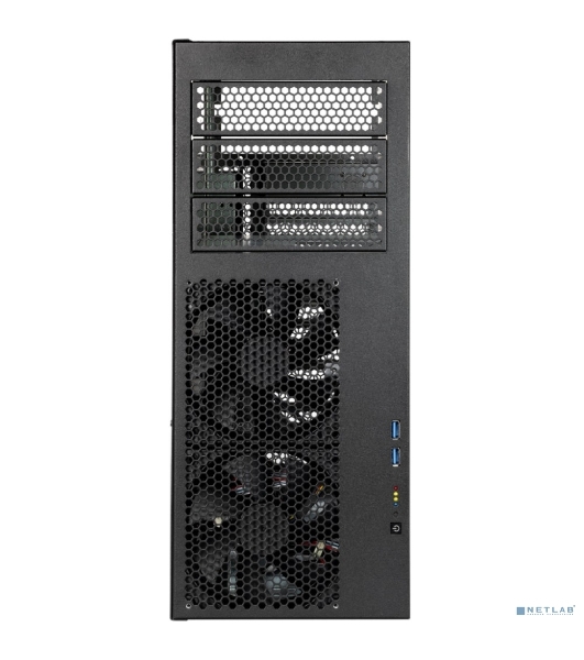 Корпус Procase PT443-B-0-RA Tower server case,3x5.25,черный,без блока питания,глубина 432мм,6-32, фильтр, MB PICMG 1.3, PICMG 1.0
