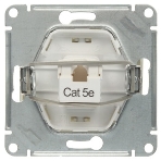 Механизм розетки комп. 1-м СП Glossa RJ45 CAT.5E алюм. SchE GSL000381K, фото4