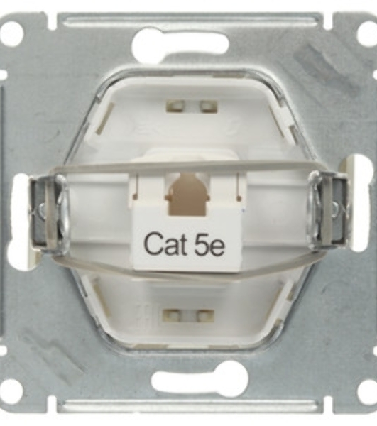 Механизм розетки комп. 1-м СП Glossa RJ45 CAT.5E алюм. SchE GSL000381K
