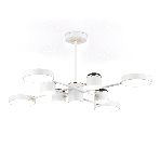 Люстра светодиодная на штанге Ambrella light FL51627/9+4 WH/FGD белый/золото 132W 3000-6000K D850*370 (без ПДУ), фото11