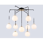 Светильник Ambrella light LH51001/6+3 SGD/BK/FR золотой песок/черный /белый матовый G9*9 max 28W D750*700, фото7