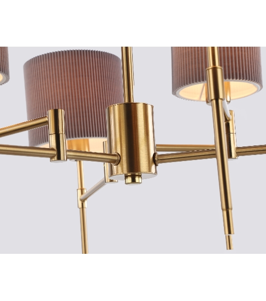 Люстра Ambrella light LH72381/6 BS/GR латунь/серый E14*6 max 40W D690*705