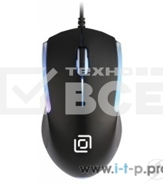 Мышь проводная Oklick 245M черный, 1000 dpi, USB, кнопки - 3