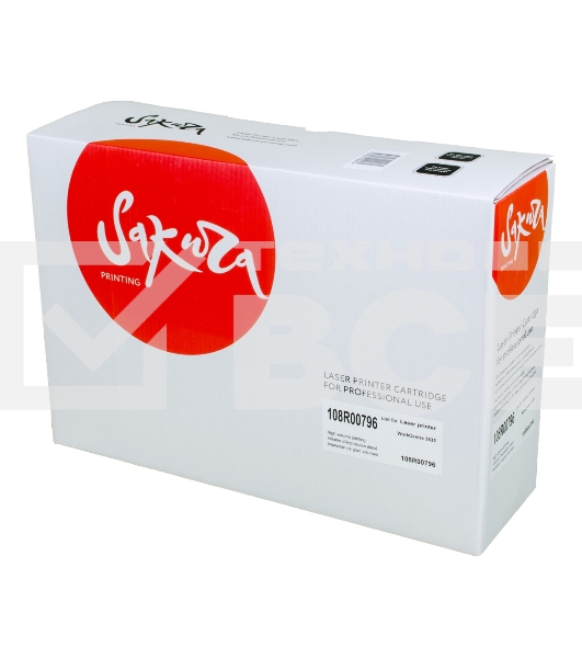 Картридж Sakura 108R00796 для Xerox P3635, черный, 10000 к.
