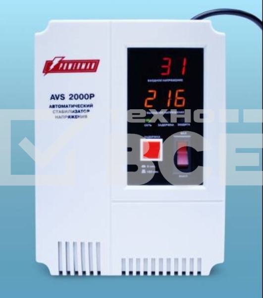 Стабилизатор напряжения Powerman AVS-P Voltage Regulator 3000VA, Digital Indication, Wall Mount, Hardwire Input/Output, 230V, 1 year warranty, White