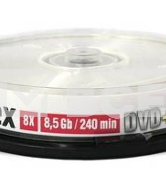 Диск DVD+R Mirex 8.5 Gb, 8x, Cake Box (10), Ink Printable, Dual Layer (10/300)