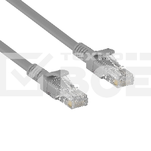 Патч-корд Exegate UTP-RJ45-RJ45-5e-CU-1M-GY, UTP, cat.5e, 1м, медь, серый
