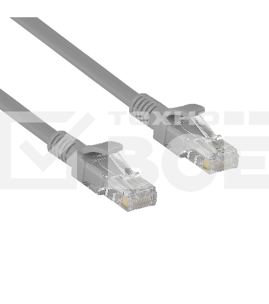 Патч-корд Exegate UTP-RJ45-RJ45-5e-CU-1M-GY, UTP, cat.5e, 1м, медь, серый