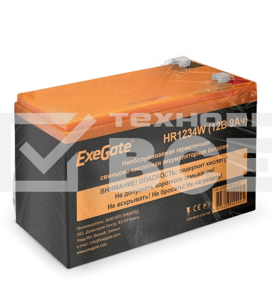 Батарея ExeGate EX285953RUS HR1234W (12V 9Ah, клеммы F2)