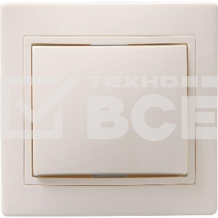 Выключатель Iek EVK10-K33-10-DM ВС10-1-0-ККм 1кл 10А КВАРТА (кремовый)