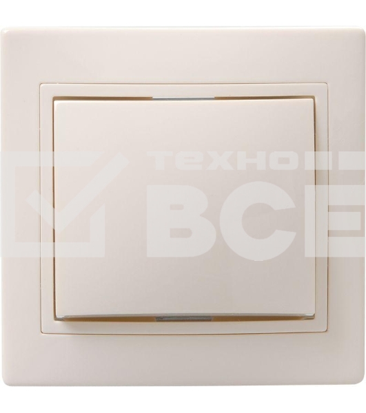 Выключатель Iek EVK10-K33-10-DM ВС10-1-0-ККм 1кл 10А КВАРТА (кремовый)