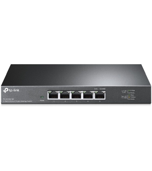 Коммутатор TP-Link 5-Port 2.5G Multi-Gigabit Desktop Switch, 5 × 2.5 G RJ45 Ports, Desktop Steel Case, Silent, Plug and Play, Wall mount.
