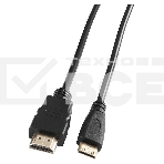 Кабель аудио-видео Buro mini-HDMI (m)/HDMI (m) 5м. черный (BHP-MINHDMI-5), фото 1