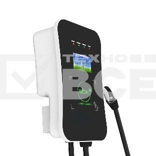 Зарядная станция S'OK Green Energy M3W Series Wallbox EV Charger SM3W10732542-5wf, 1-phase,  7kw (32a/ 220v), ocpp 1.6j, rfid, wifi, lan, ip54, кабель 5м
