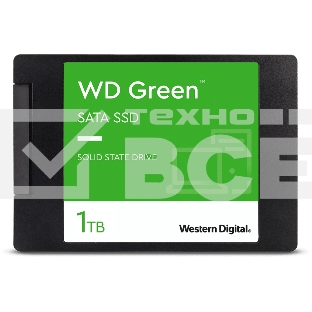 Накопитель SSD WD Green WDS100T3G0A, 1000Gb, SATA III, 2.5