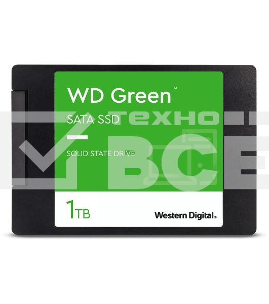 Накопитель SSD WD Green WDS100T3G0A, 1000Gb, SATA III, 2.5