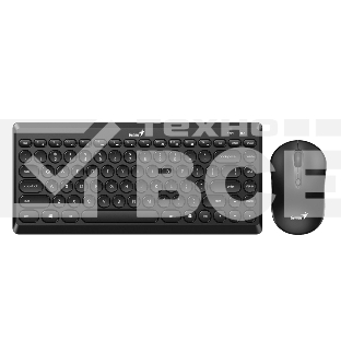 Комплект клавиатура+мышь Genius Luxemate Q8000 беспроводной, USB, 1600 DPI, чёрный
