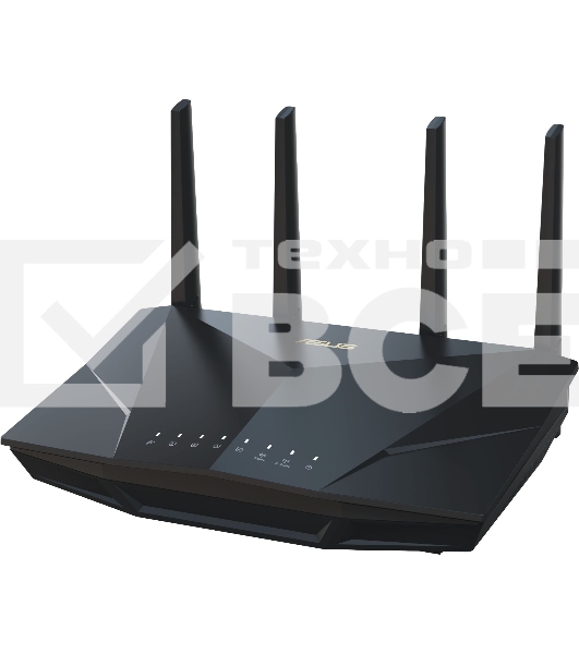 Маршрутизатор Asus RT-AX5400 AX5400 10/100/1000 компл.:устройство/крепления/адаптер черный (упак.:1шт)