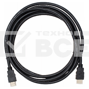 Кабель аудио-видео Cactus CS-HDMI.1.4-3 HDMI (m)/HDMI (m) 3м. Позолоченные контакты черный