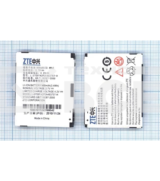 Аккумуляторная батарея Li3710T42P3h483757 для ZTE E810 ZTE F450 3.7V 3.33Wh